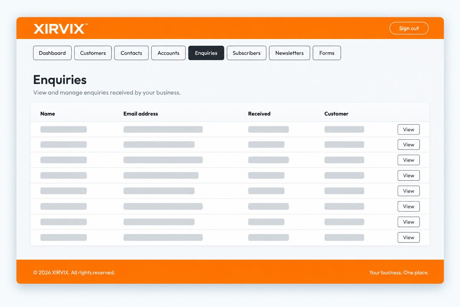 XIRVIX Enquiry Management & CRM